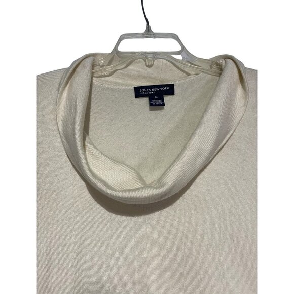 Jones New York Signature Womens Ivory Cowl Neck Knit Sweater Size L - Picture 3 of 6